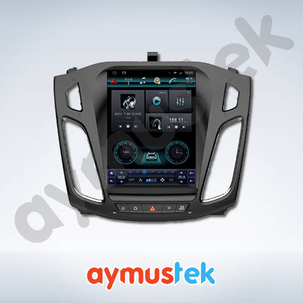 Ford Focus Tesla 4GB + 64GB 2012-2018 Model Kablosuz Carplay Navigasyon Qled Multimedya Sistemi - 1